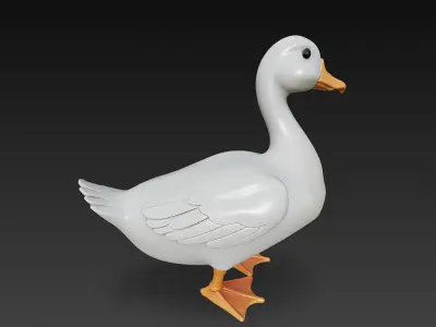 Duck Realistic 3D Model Basic - Low Poly Realistic Low-poly 3D model