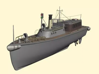 Imperial Japanese Navy 17m Torpedo boats Free 3D model
