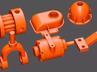 Kitbash 150 Mechanical and Industrial Parts 3D model