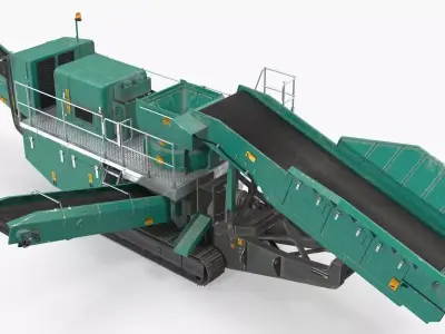 Cone Crusher Machine Dirty 3D model