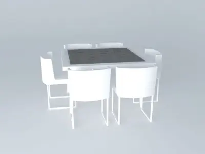 Kitchen Dining Set Free 3D model