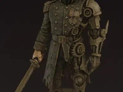 The Iron Major Victorian Steampunk Warlord 3D model