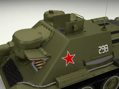 SU 100 Interior-Engine Bay Full  3D model