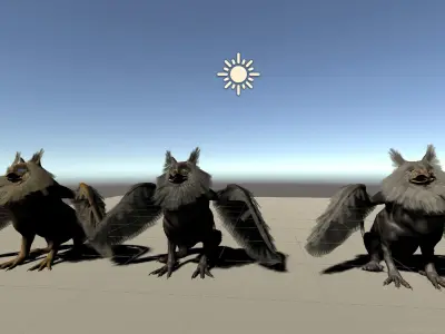 Anicent Griffin Low-poly 3D model