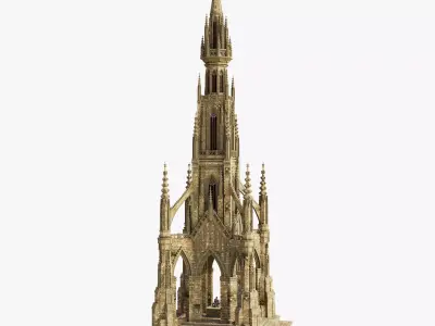 The Scott Monument Scotland 3D model