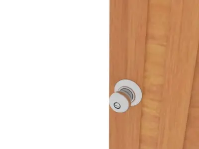  Wood Strip Door Low-poly 3D model