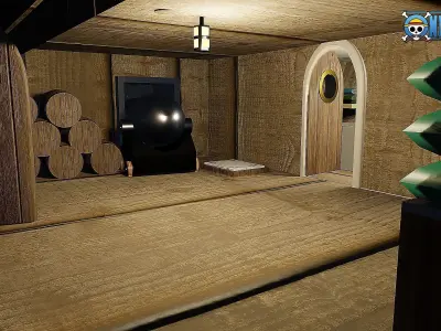 Going Merry One Piece Complete With Rooms 3D model