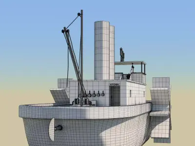 High Res Screen Version of Steamboat Willie 3D model