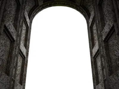 GOTHIC CASTLE BUILDING 25 Low-poly 3D model