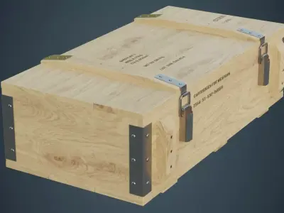 Ammunition Box 2B Low-poly 3D model