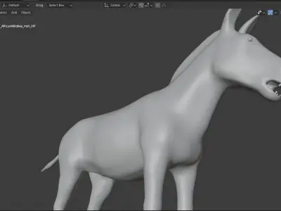 Donkey Animal For Games and Animation Low-poly 3D model