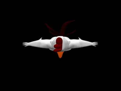 Cartoon Chicken Low-poly 3D model