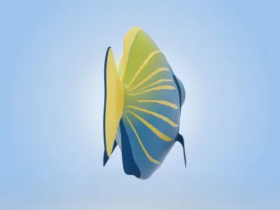 Emperor Angelfish 3D model