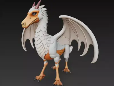 Hippogriffs Realistic 3D Model Basic - Low Poly Realistic Low-poly 3D model