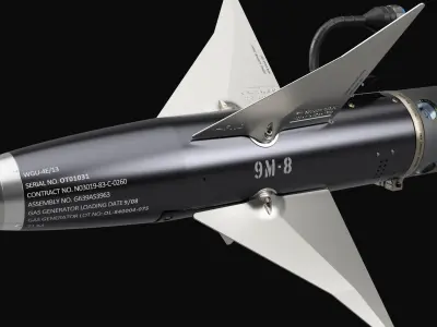 AIM-9L Sidewinder SIMPLIFIED - Extreme Detail - 3D Print Ready 3D print model
