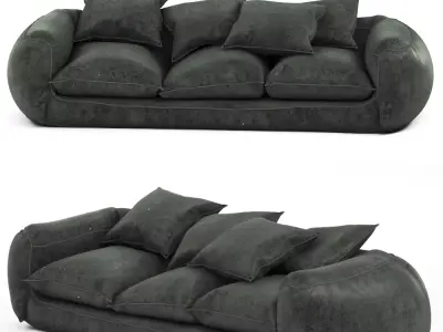  puff Sofa Free 3D model