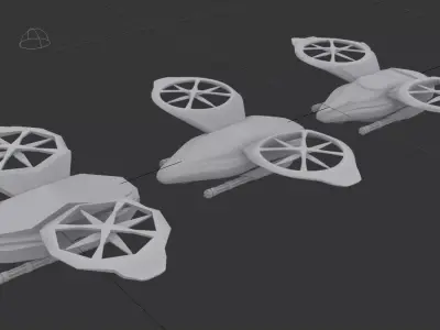 Fighting Drone Low-poly 3D model