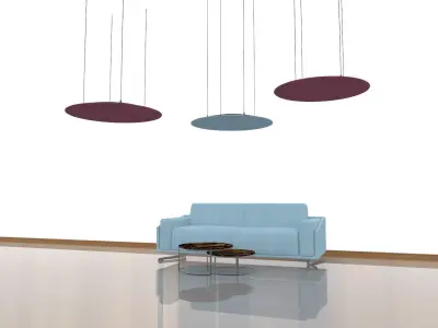 Circle Acustic Panel Free 3D model