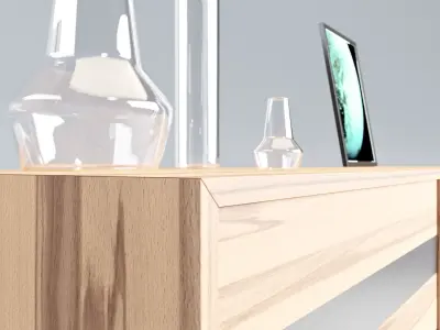 Wood Sideboard  Free 3D model