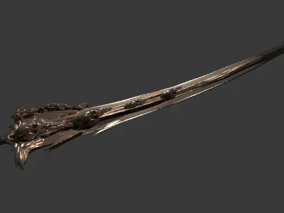 Grim Reaper Sword Ornate 4 3D model