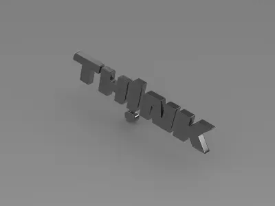Think Logo 3D model