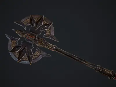 Axe Fantasy Game 3d model Low-poly 3D model Low-poly 3D model