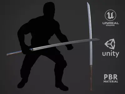 Dacian Falx Low-poly 3D model