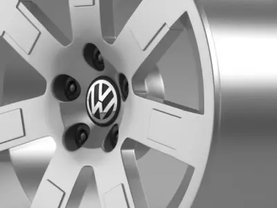 VW Polo Blue UK 2010 rim 3D model