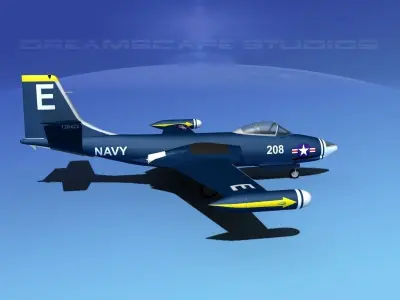 McDonnell F2H2 Banshee V06 3D model