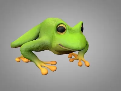 Frog or toad Low-poly 3D model