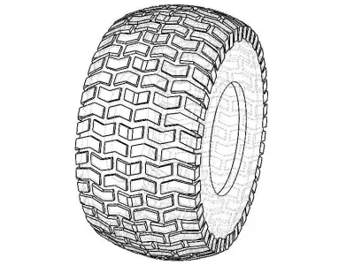 18X850-8 Chevron Tractor Tire 3D model
