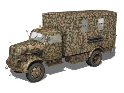 Opel Blitz - 3t Truck with Radiokoffer 3D model