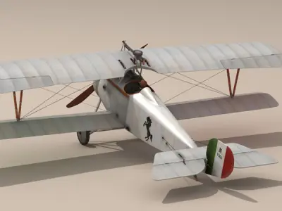 Nieuport 17 Baracca 3 3D model