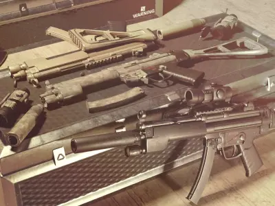 MP5 A3 - Game Ready Low-poly 3D model