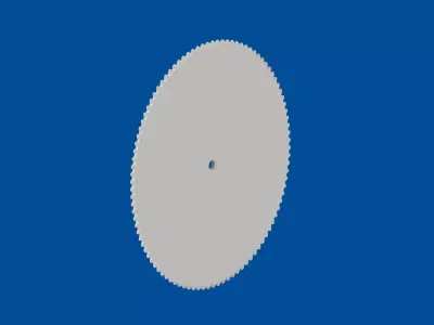 25H 100 teeth chain sprocket with 8mm hole 3D print model 3D print model