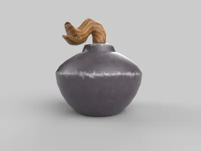 Stylized bomb Low-poly 3D model