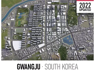 Gwangju Low-poly 3D model