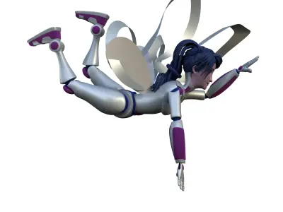 3D GIRL ROBOT MODEL  3D model