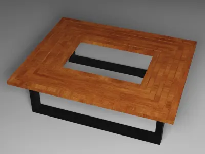 Garden Bench Low-poly 3D model shop