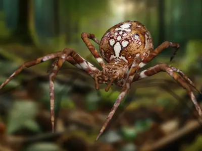 Arachnid Model The 3D Spider Masterpiece   Low-poly 3D model