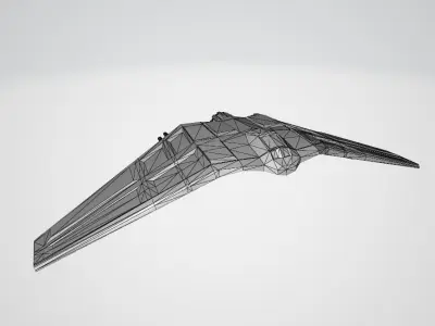 F-302 fighter jet Low-poly 3D model