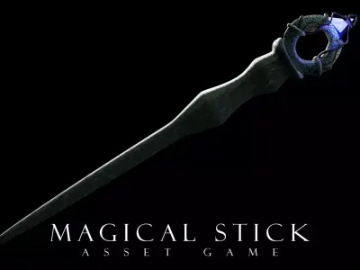stick magical - 3d modeling low - poly 3D model