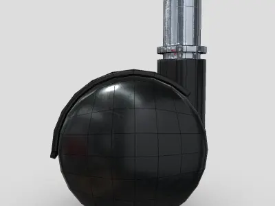 Trolley Wheel Low-poly 3D model