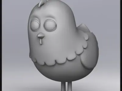 Cartoon Chicken 3D model