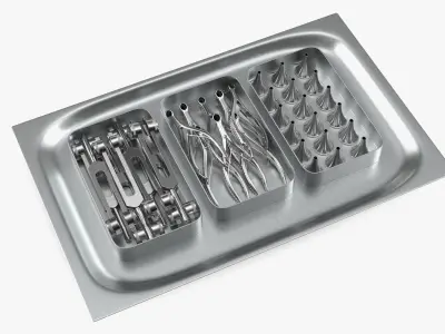 Complete ENT Instrument Kit Surgical Stainless 3D model