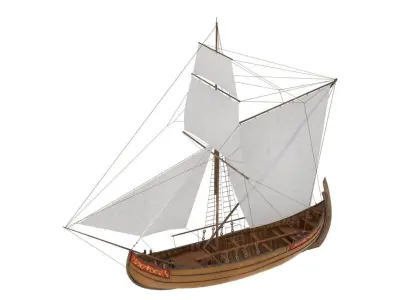 Cargo Ship Low-poly 3D model