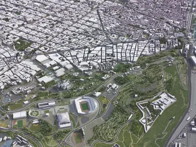 Barcelona Low-poly 3D model