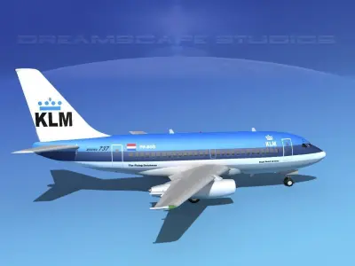 Boeing 737-100 KLM Royal Dutch Airlines 3D model