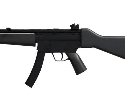 MP5 SMG Low-poly 3D model