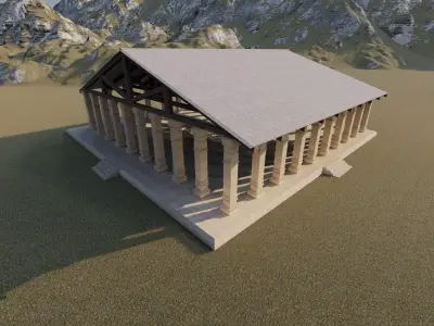 Parthenon-Historical Greek Temple 3D model